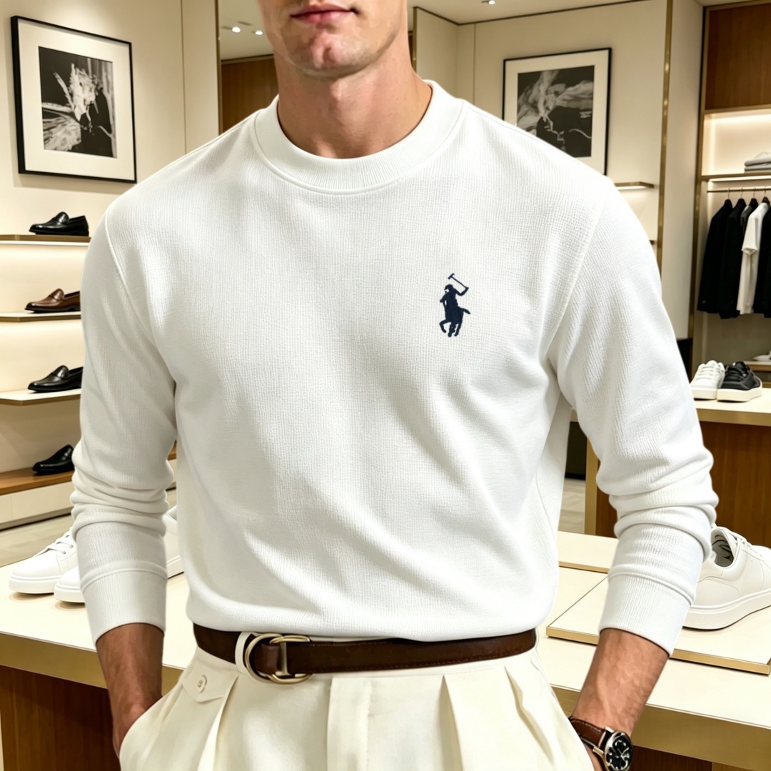 Men'S Tops Fashion - Soft cotton high-end brand men's long
