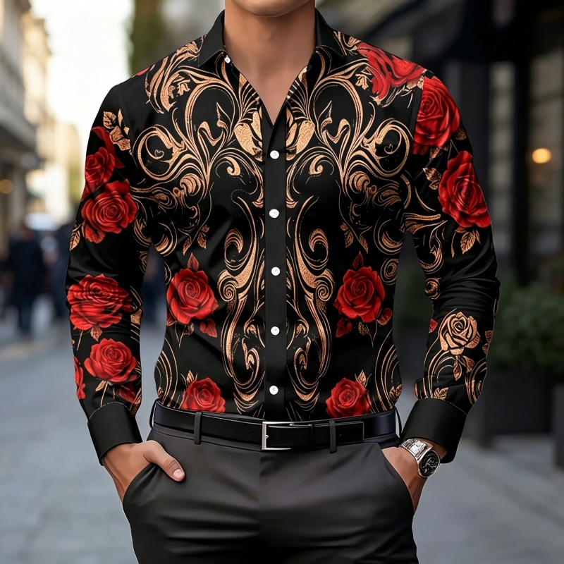 Men'S Tops Fashion - 2026 new men's shirt fashion printed