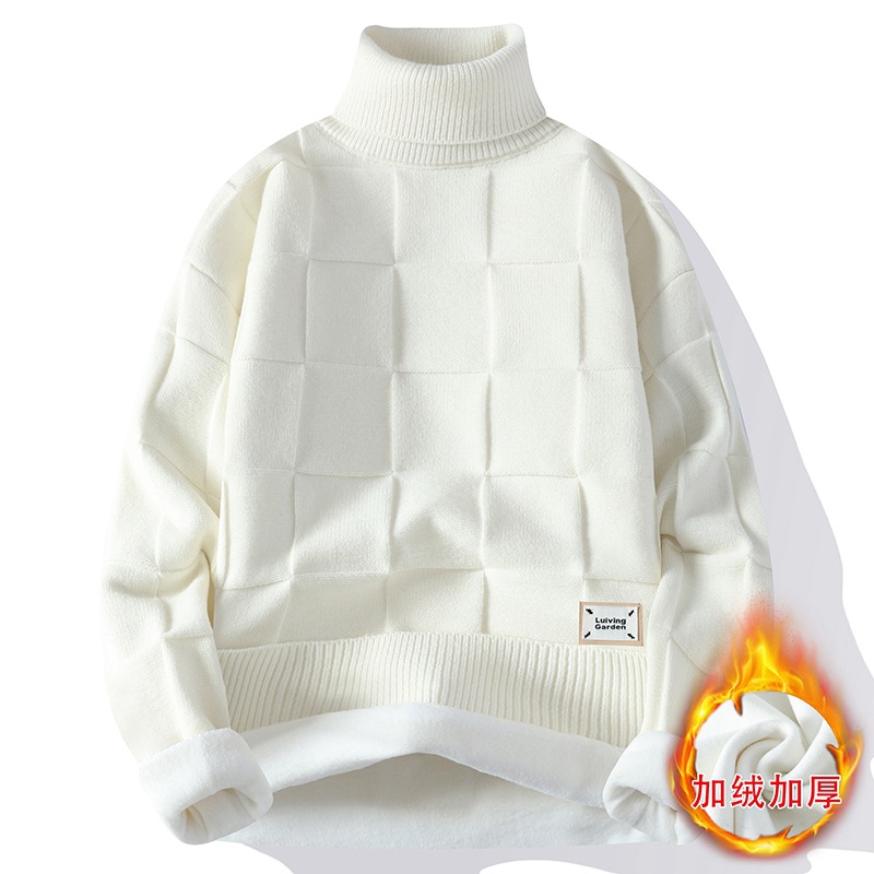 Turtleneck Sweater Men - New Winter Men Fleece Warm Turtlenecks