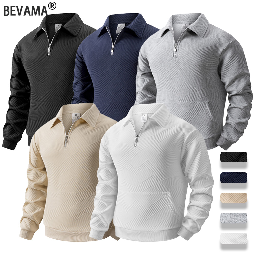 Turtleneck Sweater Men - Autumn Men's Casual Sweatshirt Quarter Zip