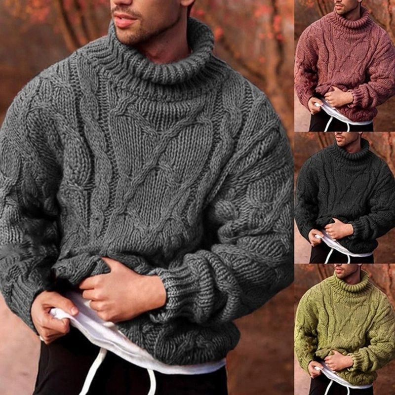 Autumn and winter European and - đánh giá và giá Turtleneck Sweater Men
