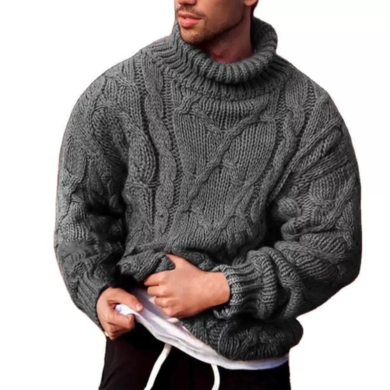Autumn and winter European and - đánh giá và giá Turtleneck Sweater Men