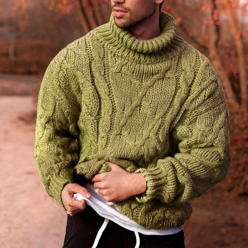 Autumn and winter European and - đánh giá và giá Turtleneck Sweater Men
