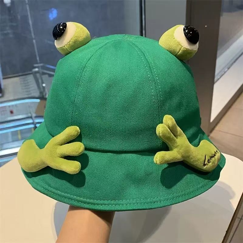 Funny 3D Frog Eyes Bucket Hat  - đánh giá và giá Mens Fashion Bucket Hat