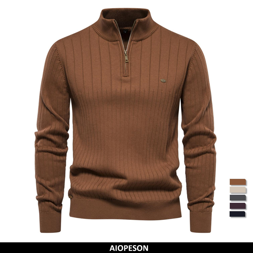 2023 New Autumn Zipper Pullove - đánh giá và giá Turtleneck Sweater Men