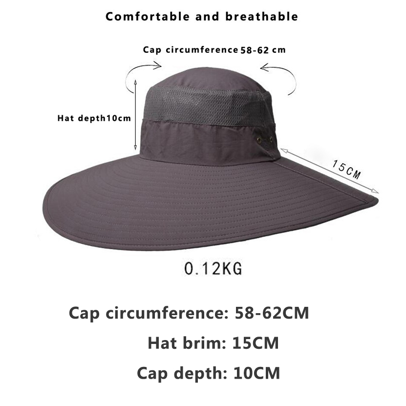Hot Nam 15CM Lớn Rộng Vành Ngư - đánh giá và giá Mens Fashion Bucket Hat