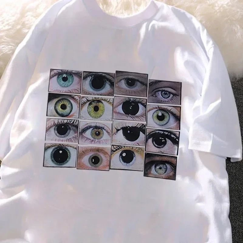 Eyes Printed Harajuku Y2K T-sh - đánh giá và giá Mens Fashion Dress Shirts