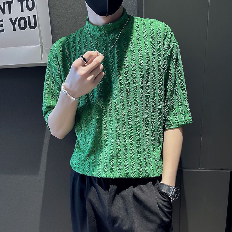 Half High Collar Short Sleeve  - đánh giá và giá Men'S Fashion For Hot Weather