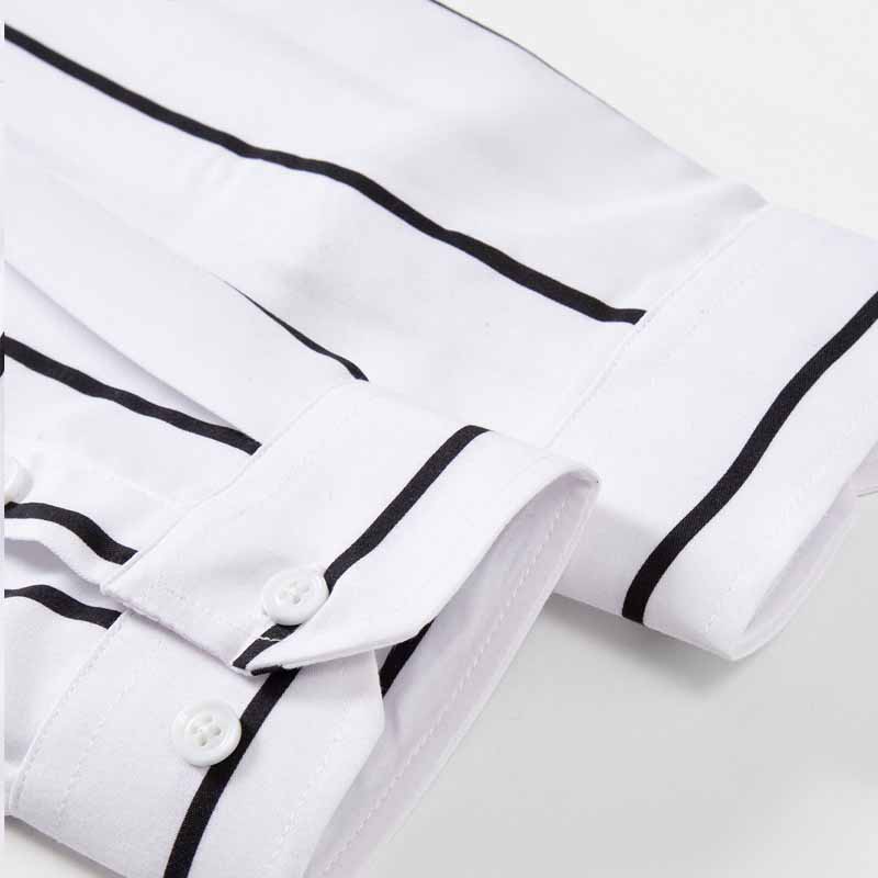 Men's Striped Dress Shirt Long - đánh giá và giá Mens Fashion Dress Shirts