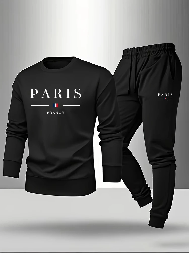 Paris Print Men's Set Pullover - đánh giá và giá Paris Fashion Men