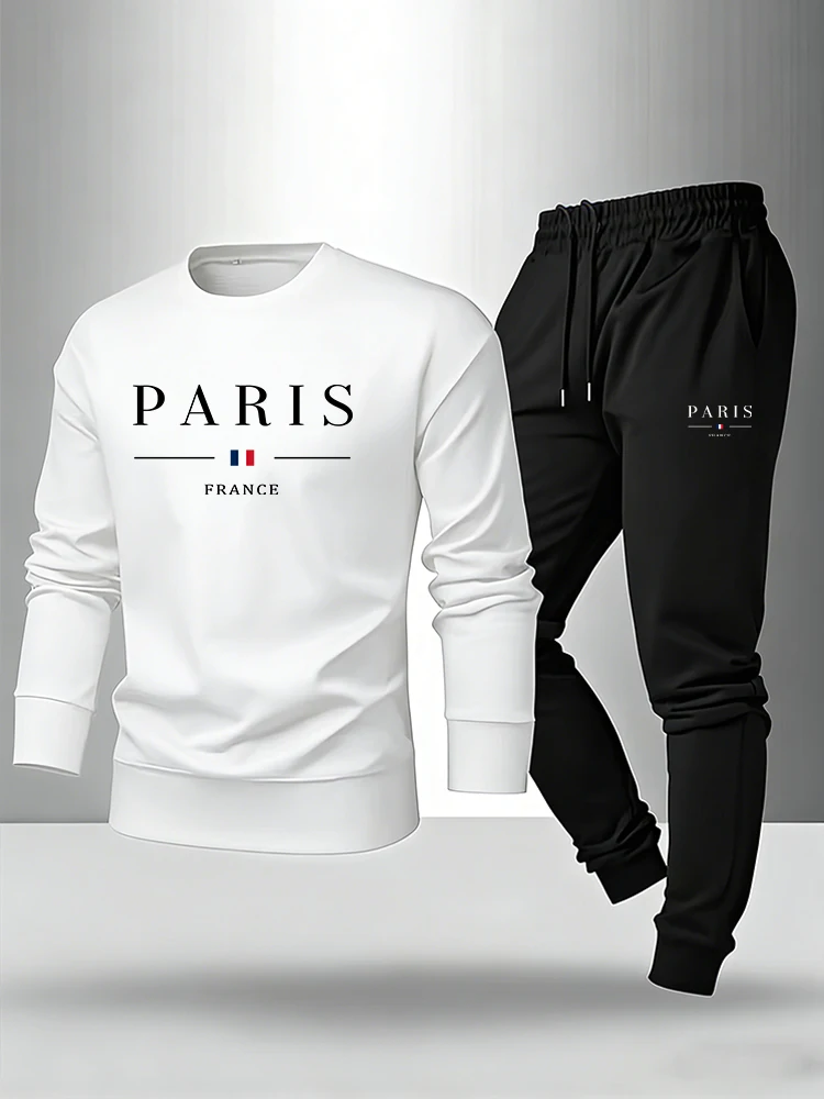 Paris Print Men's Set Pullover - đánh giá và giá Paris Fashion Men