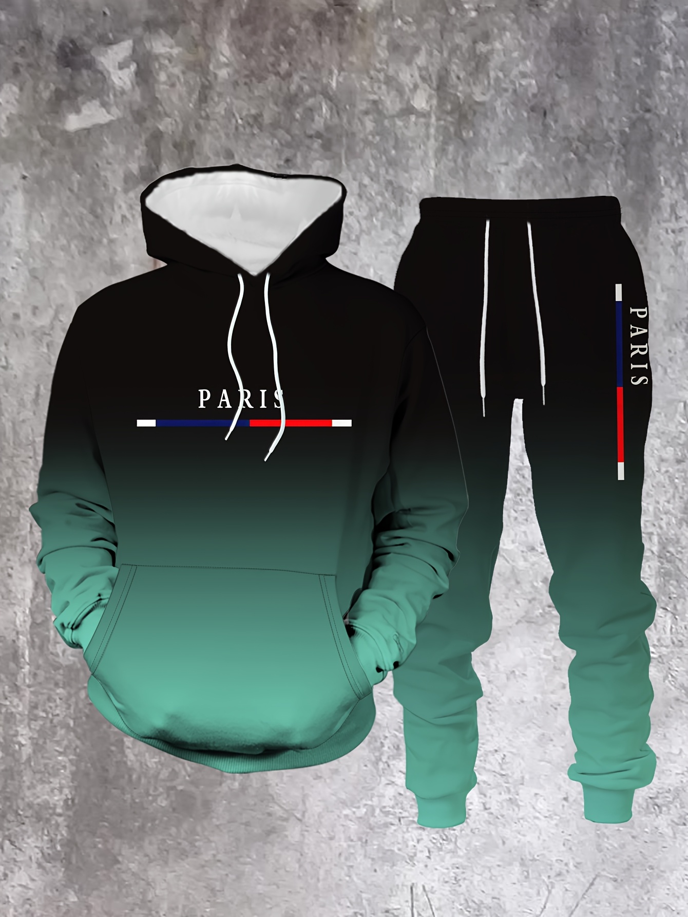Gradient Color Paris Tracksuit - đánh giá và giá Paris Fashion Men