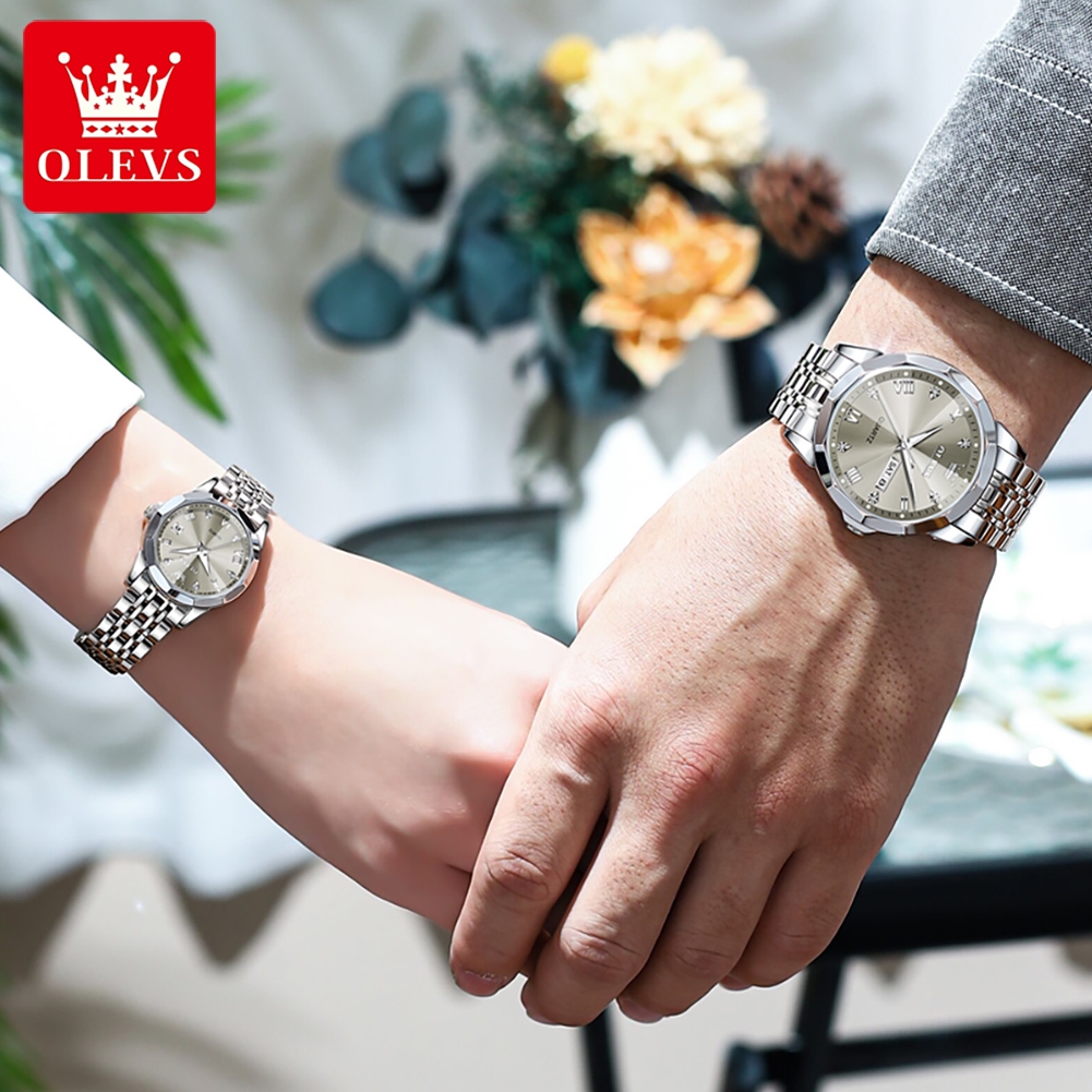 OLEVS Couple Watch Luxury Watc - đánh giá và giá Mens Fashion In 1920