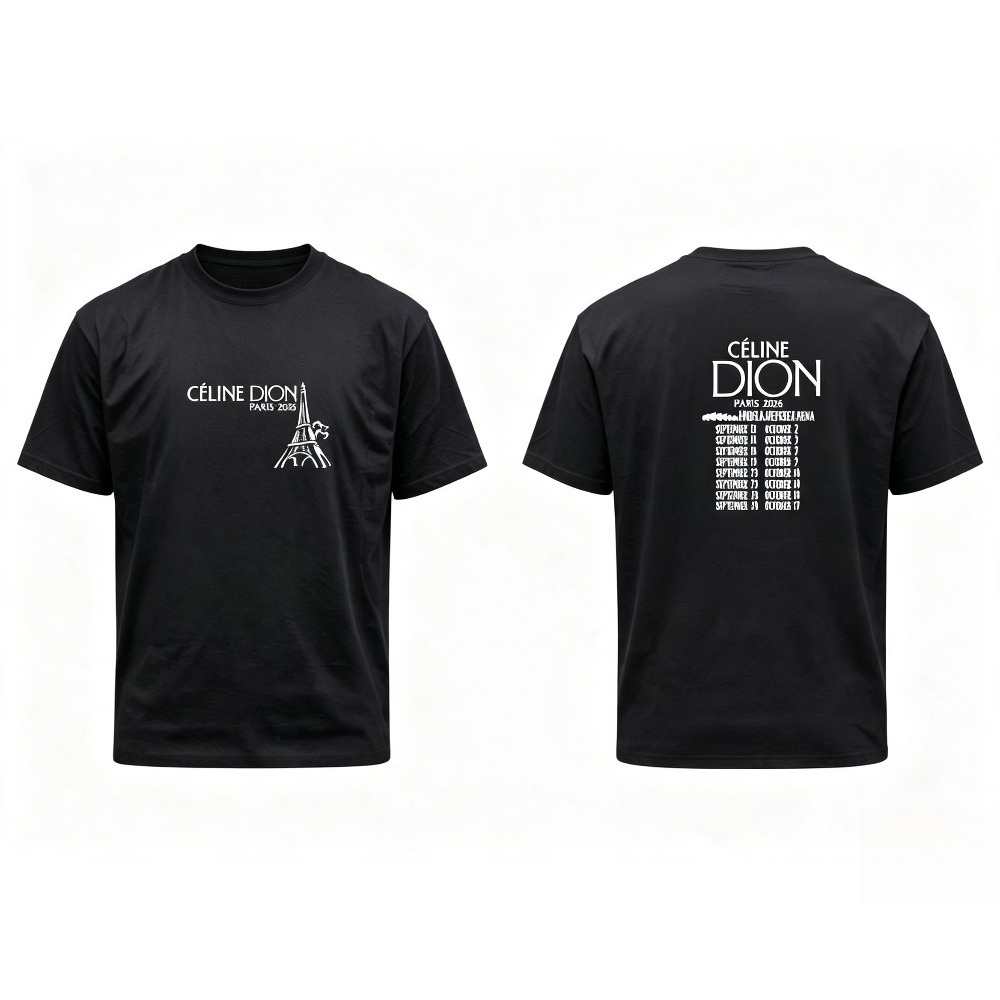 Celine Dion Paris 2026 Tour T- - đánh giá và giá Paris Fashion Men