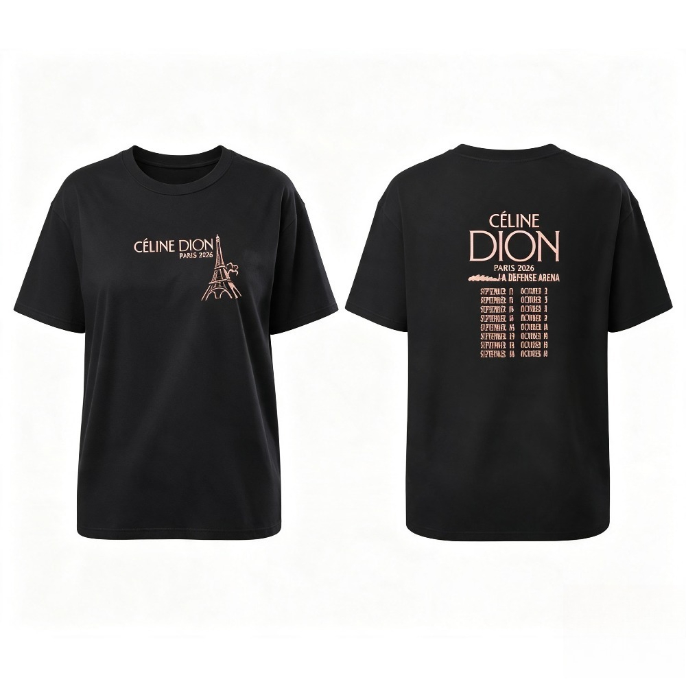 Celine Dion Paris 2026 Tour T- - đánh giá và giá Paris Fashion Men