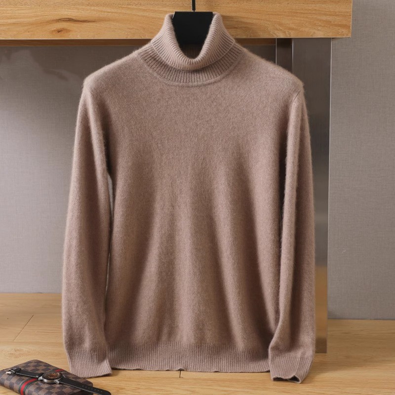 Men's 100% pure Mink velvet Ca - đánh giá và giá Turtleneck Sweater Men