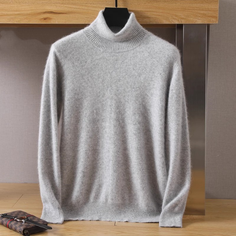 Men's 100% pure Mink velvet Ca - đánh giá và giá Turtleneck Sweater Men