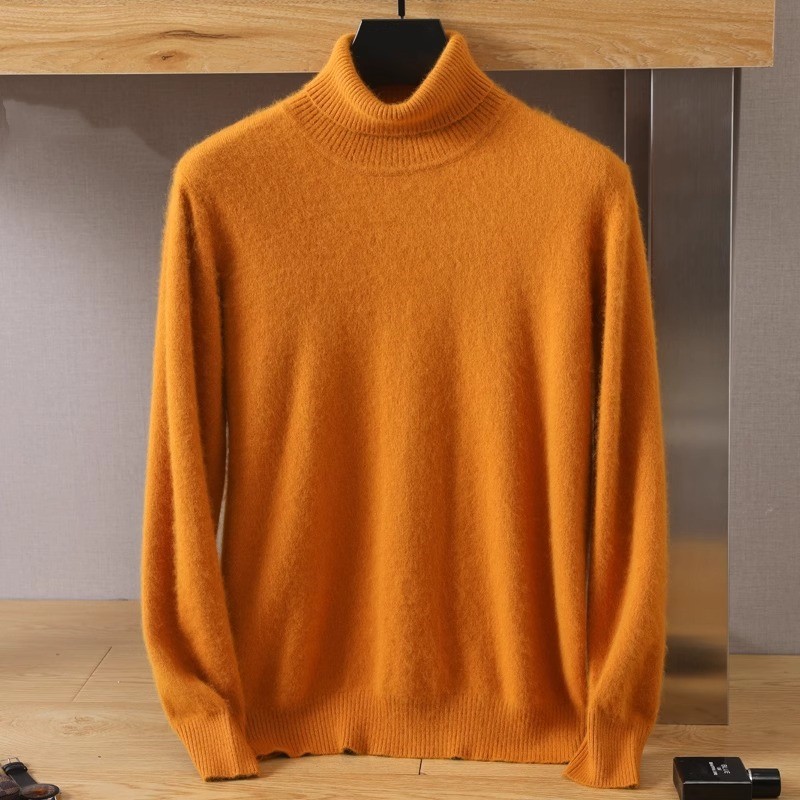 Men's 100% pure Mink velvet Ca - đánh giá và giá Turtleneck Sweater Men